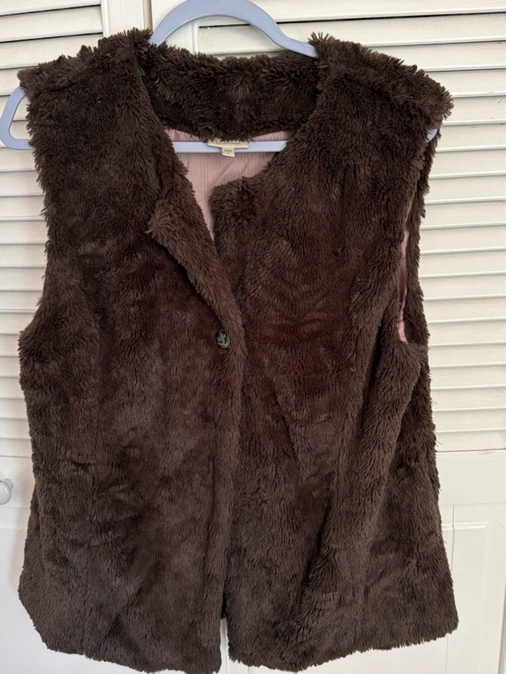 Sanctuary Chocolate Brown Faux Fur Vest